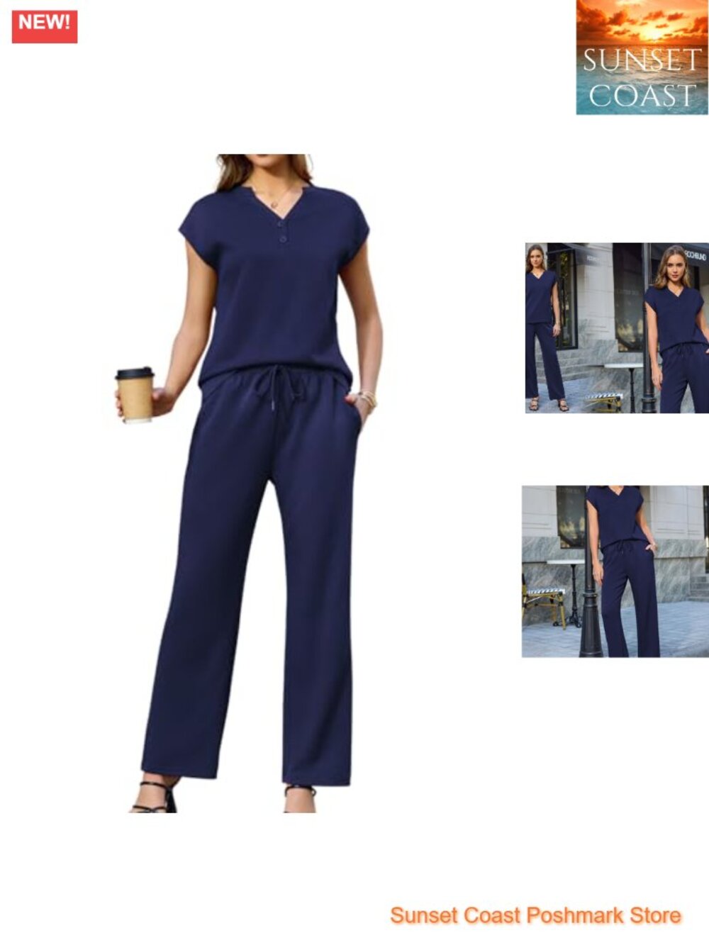Women's Two Piece Lounge Set Cap Sleeve Air-Weave Cotton Sweatsuit